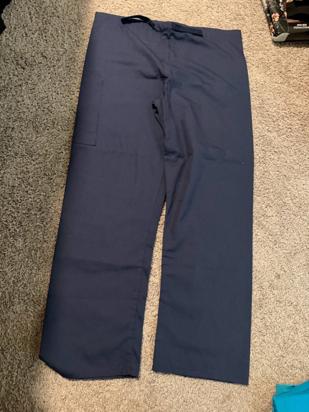 Scrubs Navy Work Pants - Straight Leg- XS- draw string